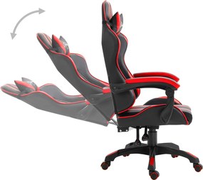 vidaXL Καρέκλα Gaming Κόκκινη από Συνθετικό Δέρμα