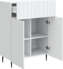 vidaXL Πλαϊνό γραφείο Λευκό 66 x 34,5 x 92 εκ. Επεξεργασμένο Ξύλο