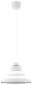 Κρεμαστό Μονόφωτο Φωτιστικό Γυάλινο Λευκό Ασημί Ε27 25x25x70cm