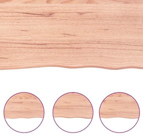 vidaXL Επιφ Τραπεζιού Αν Καφέ 120x50x(2-6)εκ.Ακατέργ. Μασίφ Ξύλο Δρυός