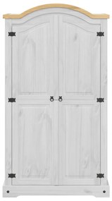 vidaXL Ντουλάπα Corona Λευκό 102x52x186 εκ. από Μασίφ Ξύλο Πεύκου