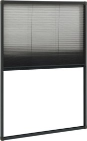 vidaXL Σήτα Παραθύρου Πλισέ Ανθρακί 80 x 160 εκ. από Αλουμίνιο