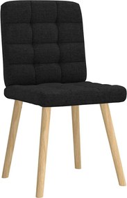vidaXL Καρέκλες Τραπεζαρίας 2 τεμ. Μαύρες Υφασμάτινες