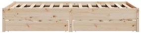 vidaXL Σκελετός Κρεβατιού Χωρίς Στρώμα 120x200 εκ Μασίφ Ξύλο Πεύκου
