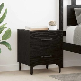 vidaXL Ντουλάπι κρεβατιού 2 pcs Μαύρη Οξυά 40 x 35 x 47,5 εκ