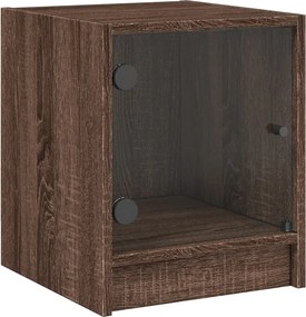 vidaXL Bedside Cabinet 2 τμχ. Brown Oak Medium-sized