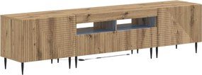 vidaXL 3 Τεμάχια LED Τηλεοπτική Ντουλάπα Artisan Δρυς