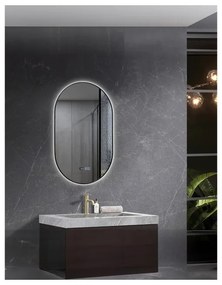 Sparke Oviedo-01 Καθρέφτης Led με κορνίζα Αλουμινίου Μαύρος 8mm 50x100cm