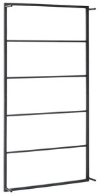 vidaXL Βάση για Πετσέτες Επιτοίχια Μαύρη 60 x 10 x 116 εκ. Ατσάλινη