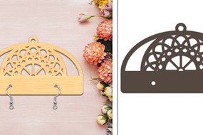 Intra απο ξύλο plywood 3mm-4mm πάχος - Αποκριάτικα σκουλαρίκια με λέιζερ Δίασταση 3x3 cm INTRAFABR-103958328