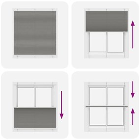 Πλισέ περσίδα Ανθρακί 120x100 cm Πλάτος υφάσματος 119,4 cm - Ανθρακί