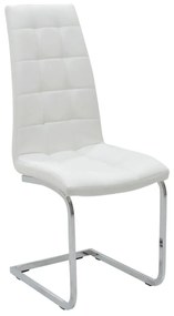Καρέκλα Darrell pakoworld pu λευκό-βάση χρωμίου 42x49x106εκ Model: 127-000107