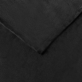 vidaXL Κουβέρτα Μαύρο 220 x 240 cm Μαλλί