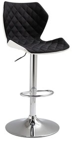 Σκαμπό Bar 90 43.2206.S (Σετ 2τμχ) 47x50x115cm Black Metal, Fabric