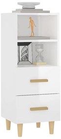 vidaXL Ντουλάπι Γυαλιστερό Λευκό 34,5x34x90 εκ. Επεξεργασμένο Ξύλο