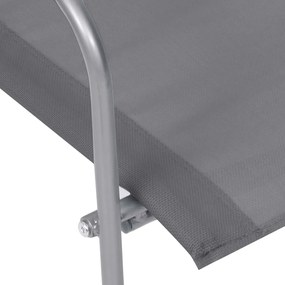 vidaXL Σαλόνι Κήπου Σετ 4 Τεμαχίων Γκρι από Ύφασμα &amp; Ατσάλι