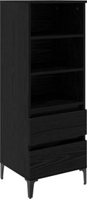 vidaXL Highboard Μαύρη Δρυς 40 x 36 x 110 εκ. Επεξεργασμένο Ξύλο