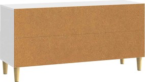 vidaXL Ντουλάπι TV 102 x 34,5 x 50 εκ. Γυαλιστερό Λευκό
