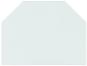 vidaXL Πλάκα Τζακιού Εξάγωνη 80 x 60 εκ. Γυάλινη