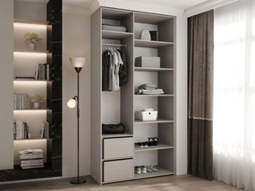 Ντουλάπα Como I 120 Τρίφυλλη-Cashmere - Χρυσό