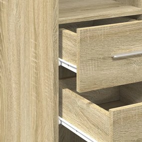 vidaXL Ντουλάπι Sonoma Δρυς 50x42,5x185 εκ. από Επεξεργασμένο Ξύλο