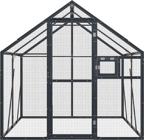 vidaXL Κλουβί Ανθρακί 1,79 x 2 x 1,85 μ. από Αλουμίνιο