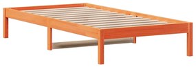 vidaXL Καναπές Κρεβάτι Χωρίς Στρώμα Καφέ 90x190 εκ. Μασίφ Ξύλο Πεύκου