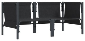 vidaXL Εξωτερικά Έπιπλα με μαξιλάρι με μαξιλάρι 2 pcs Ανθρακί Ατσάλι
