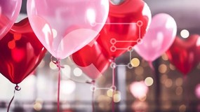 Intra Συλλεκτικό Ξύλινο Παζλ Plywood 4mm - Ομάδα από μπαλόνια σε σχήμα καρδιάς για γιορτές Σε Ξύλινο Κουτί - Διαστάσεις Puzzle: 10x10 cm – 25 κομμάτια