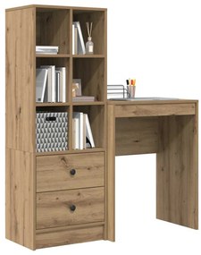 vidaXL Γραφείο με αποθηκευτικό χώρο με συρτάρι 2 pcs artisan δρυς