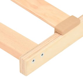 vidaXL Βάση κρεβατιού με λάμες Καφέ 100 x 190 cm Στερεό Ξύλο Μηλιάς