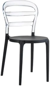 Καρέκλα Siesta Bibi-Μαύρο - Diafanes  (4 τεμάχια)