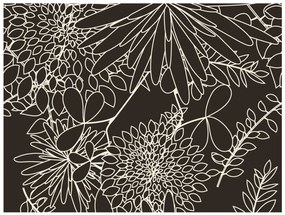 Φωτοταπετσαρία - Black and white floral background  300x231