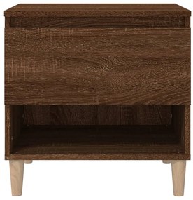 vidaXL Κομοδίνα 2 τεμ Καφέ Δρυς 50x46x50 εκ. από Επεξεργασμένο Ξύλο