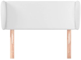 vidaXL Κεφαλάρι με Πτερύγια Λευκό 103x23x78/88 εκ.Συνθετικό Δέρμα