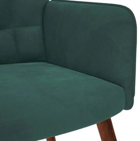 vidaXL Πολυθρόνα Relax Σκούρο Πράσινο Βελούδινη
