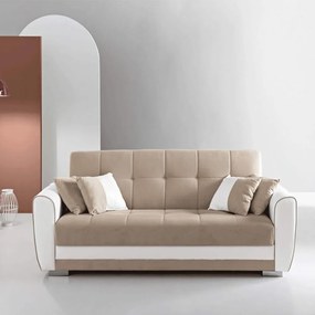 Καναπές-Κρεβάτι Τριθέσιος Vera VERA/KOALA6 230x80x90cm White-Beige Ikone Casa