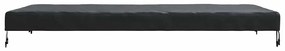 vidaXL Κάλυμμα Τραπέζι Μονόχρωμο Μαύρο 102 x 202 x 15 εκ ύφασμα