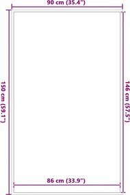 vidaXL Χαλάκι πόρτας μπλε 90x150 cm