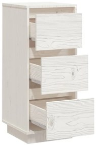vidaXL Συρταριέρα Λευκή 32 x 34 x 75 εκ. από Μασίφ Ξύλο Πεύκου