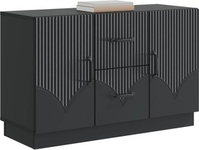 vidaXL Πλαϊνό γραφείο Μαύρο 89 x 34,5 x 57 εκ. Επεξεργασμένο Ξύλο