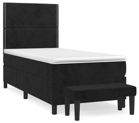 ΚΡΕΒΑΤΙ BOXSPRING ΜΕ ΣΤΡΩΜΑ ΜΑΥΡΟ 90X200 ΕΚ. ΒΕΛΟΥΔΙΝΟ 3137763