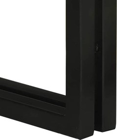 vidaXL Τραπέζι Σαλονιού με Στηρίγματα 3 pcs Καφέ και Μαύρο