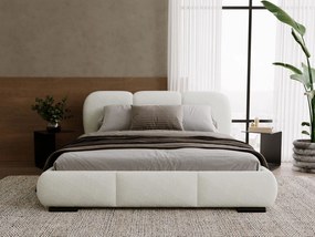 Επενδυμένο Κρεβάτι Rosa-Κρεμ-140 x 200