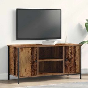 vidaXL Ντουλάπι τηλεόρασης από παλιό ξύλο 100x40x50 εκ Επεξεργασμένο ξύλο και Ατσάλι