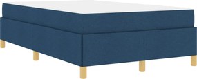 vidaXL Σκελετός Κρεβατιού με στρώμα Μπλε 120 x 200 cm ύφασμα