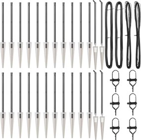 vidaXL Στύλος Περιφράξεων 26 pcs Γκρι 3,2 x 3,2 x 105 εκ