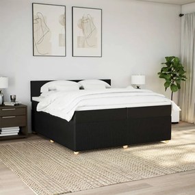 ΚΡΕΒΑΤΙ BOXSPRING ΜΕ ΣΤΡΩΜΑ ΜΑΥΡΟ 200X200 ΕΚ. ΥΦΑΣΜΑΤΙΝΟ 3289858