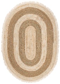 Χαλί Jute-Βαμβακερό Boho Οβάλ 80x120εκ. Καφέ-Natural iliadis 90157