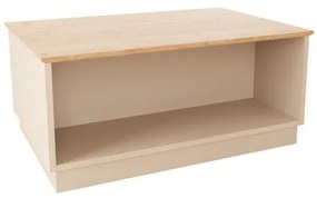 Τραπέζι Monik  σε oak-ανοιχτό γκρι απόχρωση 90x56x40εκ